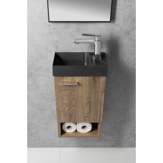PICCOLINO betonové umývátko 30,8x17cm, baterie vpravo, antracit PK30516
