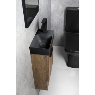 PICCOLINO betonové umývátko 30,8x17cm, baterie vpravo, antracit PK30516
