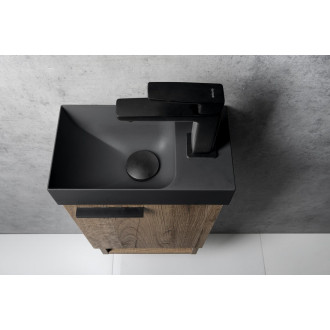 PICCOLINO betonové umývátko 30,8x17cm, baterie vpravo, antracit PK30516