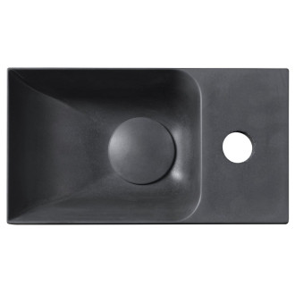 PICCOLINO betonové umývátko 30,8x17cm, baterie vpravo, antracit PK30516