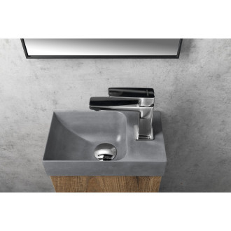 PICCOLINO betonové umývátko 30,8x17cm, baterie vpravo, šedá PK30517