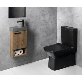 PICCOLINO betonové umývátko 30,8x17cm, baterie vpravo, šedá PK30517