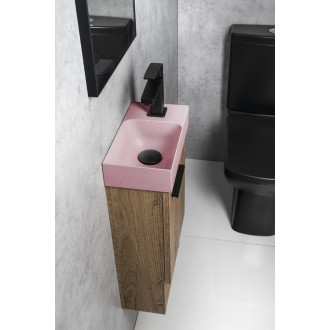 PICCOLINO betonové umývátko 30,8x17cm, baterie vpravo, růžová PK30521
