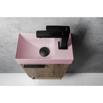 PICCOLINO betonové umývátko 30,8x17cm, baterie vpravo, růžová PK30521