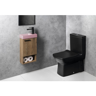 PICCOLINO betonové umývátko 30,8x17cm, baterie vpravo, růžová PK30521