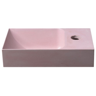 PICCOLINO betonové umývátko 30,8x17cm, baterie vpravo, růžová PK30521