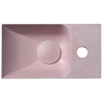 PICCOLINO betonové umývátko 30,8x17cm, baterie vpravo, růžová PK30521
