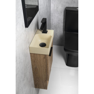 PICCOLINO betonové umývátko 30,8x17cm, baterie vpravo, žlutá PK30522