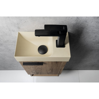 PICCOLINO betonové umývátko 30,8x17cm, baterie vpravo, žlutá PK30522