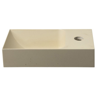 PICCOLINO betonové umývátko 30,8x17cm, baterie vpravo, žlutá PK30522
