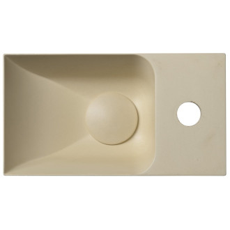 PICCOLINO betonové umývátko 30,8x17cm, baterie vpravo, žlutá PK30522