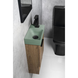 PICCOLINO betonové umývátko 30,8x17cm, baterie vpravo, zelená PK30523