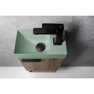 PICCOLINO betonové umývátko 30,8x17cm, baterie vpravo, zelená PK30523