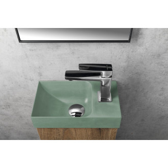 PICCOLINO betonové umývátko 30,8x17cm, baterie vpravo, zelená PK30523