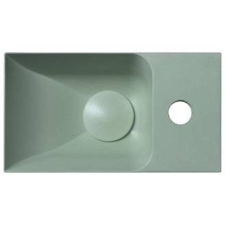 PICCOLINO betonové umývátko 30,8x17cm, baterie vpravo, zelená PK30523