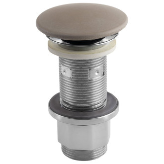Umyvadlová výpust 5/4“, click-clack, betonová zátka, 10-80mm, písková FG914