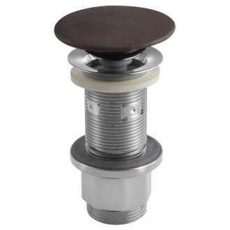 Umyvadlová výpust 5/4“, click-clack, betonová zátka, 10-80mm, tmavě hnědá FG915