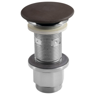 Umyvadlová výpust 5/4“, click-clack, betonová zátka, 10-80mm, tmavě hnědá FG915