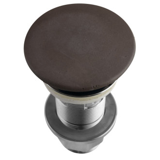 Umyvadlová výpust 5/4“, click-clack, betonová zátka, 10-80mm, tmavě hnědá FG915