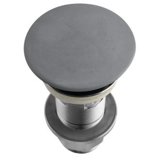 Umyvadlová výpust 5/4“, click-clack, betonová zátka, 10-80mm, šedá FG917