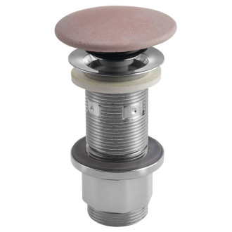 Umyvadlová výpust 5/4“, click-clack, betonová zátka, 10-80mm, růžová FG921