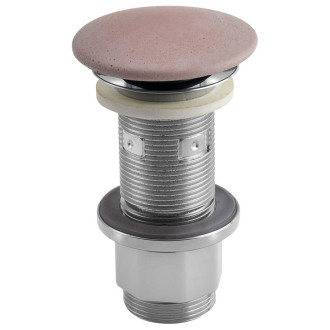 Umyvadlová výpust 5/4“, click-clack, betonová zátka, 10-80mm, růžová FG921