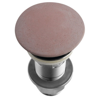 Umyvadlová výpust 5/4“, click-clack, betonová zátka, 10-80mm, růžová FG921