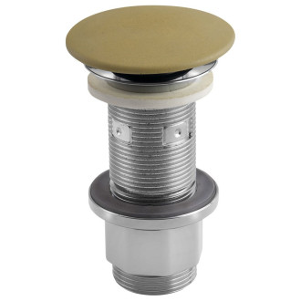 Umyvadlová výpust 5/4“, click-clack, betonová zátka, 10-80mm, žlutá FG922