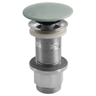 Umyvadlová výpust 5/4“, click-clack, betonová zátka, 10-80mm, zelená FG923