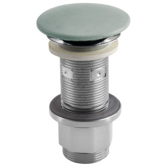 Umyvadlová výpust 5/4“, click-clack, betonová zátka, 10-80mm, zelená FG923