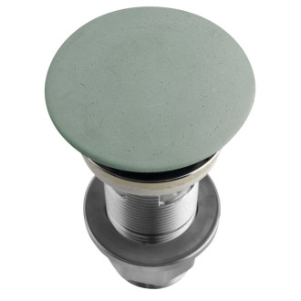 Umyvadlová výpust 5/4“, click-clack, betonová zátka, 10-80mm, zelená FG923