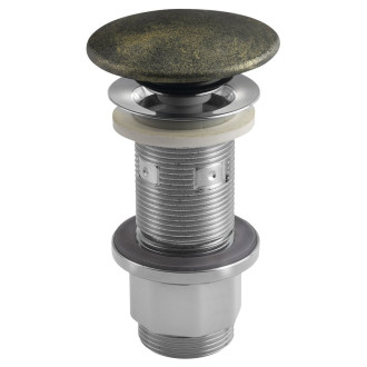 Umyvadlová výpust 5/4“, click-clack, betonová zátka, 10-80mm, zlato FG918