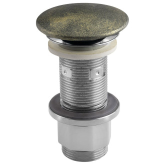 Umyvadlová výpust 5/4“, click-clack, betonová zátka, 10-80mm, zlato FG918