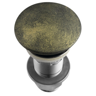 Umyvadlová výpust 5/4“, click-clack, betonová zátka, 10-80mm, zlato FG918