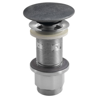 Umyvadlová výpust 5/4“, click-clack, betonová zátka, 10-80mm, stříbrná FG919