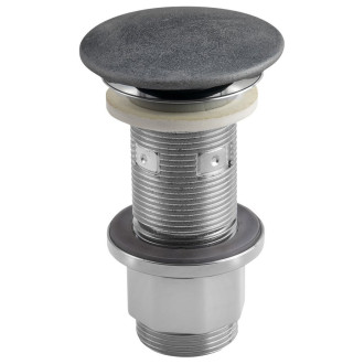 Umyvadlová výpust 5/4“, click-clack, betonová zátka, 10-80mm, stříbrná FG919