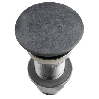 Umyvadlová výpust 5/4“, click-clack, betonová zátka, 10-80mm, stříbrná FG919