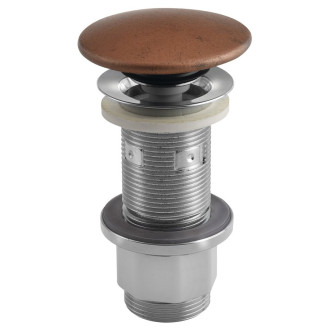 Umyvadlová výpust 5/4“, click-clack, betonová zátka, 10-80mm, měď FG920
