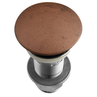 Umyvadlová výpust 5/4“, click-clack, betonová zátka, 10-80mm, měď FG920