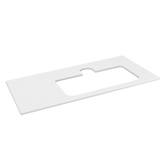 BRAHEA deska rockstone s otvorem 96,6x51,5cm, pravá, bílá mat BT097-0101-R