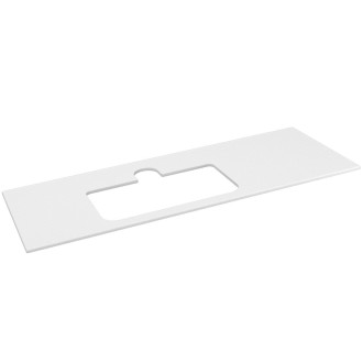 BRAHEA deska rockstone s otvorem 131,6x51,5cm, levá, bílá mat BT132-0101-L