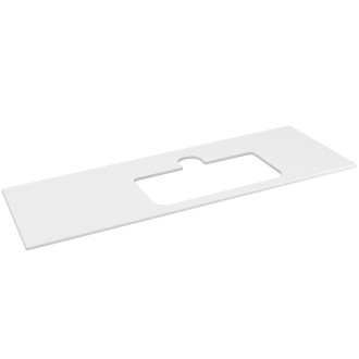 BRAHEA deska rockstone s otvorem 131,6x51,5cm, pravá, bílá mat BT132-0101-R