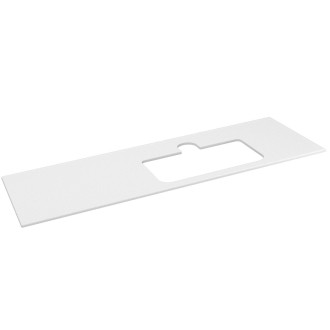 BRAHEA deska rockstone s otvorem 146,6x51,5cm, pravá, bílá mat BT147-0101-R