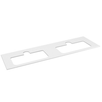 BRAHEA deska rockstone se 2 otvory 151,6x51,5cm, bílá mat BT152-0101