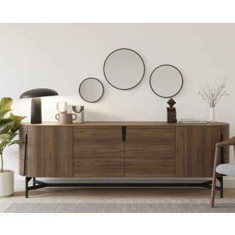 NOTION SLIM kulaté zrcadlo v rámu ? 40cm, černá mat NT400