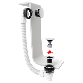 Vanová souprava bez napouštění, click-clack, délka 1200mm, zátka 72mm, bílá 71858.10
