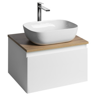 ALTAIR skříňka s deskou 58 cm, bílá/dub emporio AI263-02