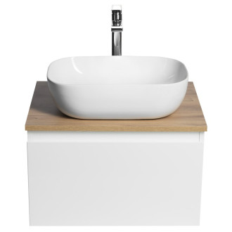 ALTAIR skříňka s deskou 58 cm, bílá/dub emporio AI263-02