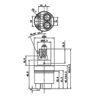 Směšovací kartuše 35mm, vysoká 521903 55440