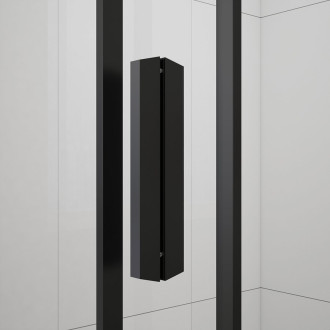 EASY BLACK čtvrtkruhová sprchová zástěna 900x900mm, L/R, čiré sklo